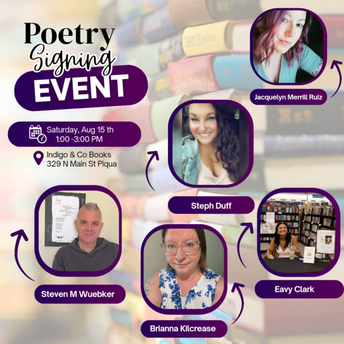 Meet the Poets Event @ Indigo & Co Books
